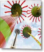 Seattle Sonic Bloom Garden Metal Print