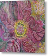 Sensual Floral From The Heart Through The Veins Metal Print