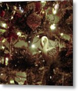 Sepia Christmas Tree Metal Print