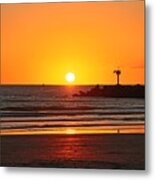 Serene Ocean Sunset Metal Print