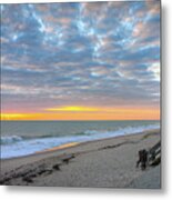 Serene Seascpe Sunrise Metal Print