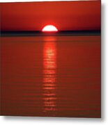 Setting Sun Abstract Metal Print