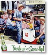 Seven-up Soda Ad, 1954 Metal Print