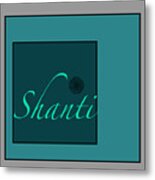 Shanti In Blue Metal Print