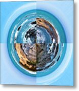 Shelter Cove Stereographic Projection Metal Print