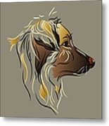 Shepherd Dog In Profile Metal Print