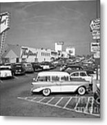 Shopping Center Parking Lot, C.1950s Metal Print