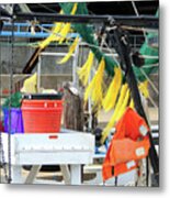 Shrimp Boats Colorful Paraphernalia Metal Print