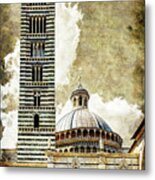 Siena Duomo Tower And Cupola Metal Print