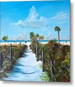 Siesta Beach Access Metal Print