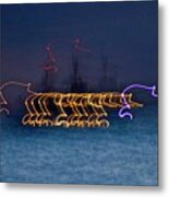 Signal From A Ghost Ship Metal Print