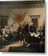 Signing The Declaration Of Independence Metal Print