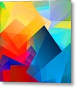 Simple Cubism Abstract 107 Metal Print
