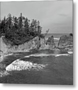 Simpson Beach Cove Bw Metal Print