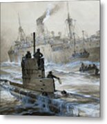 Sinking Of The Linda Blanche Out Of Liverpool Metal Print