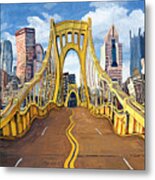 Sixth Street Bridge, Pittsburgh Metal Print