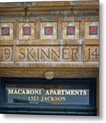 Skinner - Macaroni Apartments - Omaha Metal Print