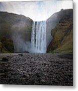 Skogafoss Waterfall In Iceland Metal Print