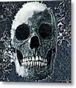 Skull Digital Painting Metal Print