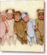 Sleepy Bears Metal Print