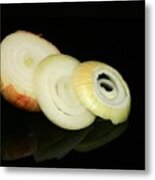 Slice Onion Metal Print