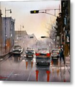 Slick Streets Metal Print