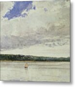 Small Sloop On Saco Bay Metal Print