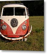 Smiling Bus Metal Print