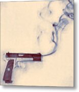 Smoking Gun Metal Print