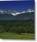 Snow Capped Mountains 2 Metal Print