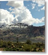 Snow Dusted Superstitions Metal Print