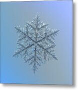 Snowflake Photo - Majestic Crystal Metal Print