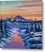 Snowy Creek Metal Print