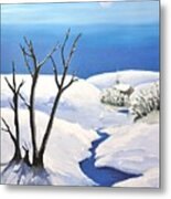 Snowy Scene Metal Print