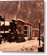 Snowy Winter Day In Telluride Colorado Metal Print