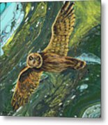 Soaring Pueo Metal Print