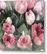 Soft Pink Tulips Metal Print