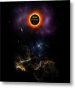 Solar Eclipse 2017 Nebula Bloom Metal Print