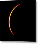 Solar Eclipse- Thin Crescent Metal Print