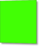 Solid Fluo Green Color Metal Print