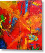 Something About You Modern Abstract Oil Painting Palette Knife Work Metal Print