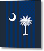 South Carolina State Flag Graphic Usa Styling Metal Print