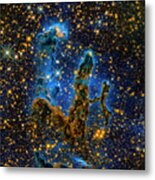 Space Image Pillars Of Creation Infrared Light Metal Print