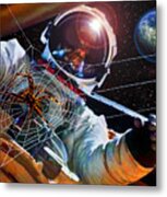 Spiders In Space - The Experiment Metal Print
