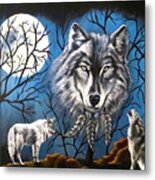 Spirit Wolf Metal Print