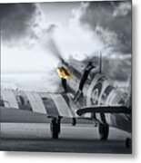Spitfire Ab910 Spitting Fire Metal Print