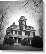 Spooky Mansion On The Hill Metal Print