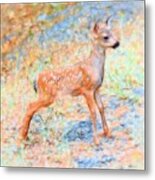 Spotted Fawn Metal Print