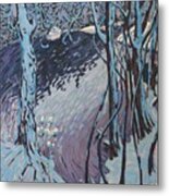 Spring Snow Long Reach Metal Print