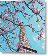 Springtime In Paris - Eiffel Tower Photograph Metal Print